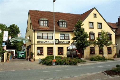 Brauerei Gasthof Kraus Hirschaid Buitenkant foto